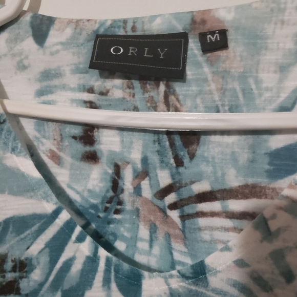 3/25$ Orly 3/4 sleeve top tropical print medium - Picture 3 of 5
